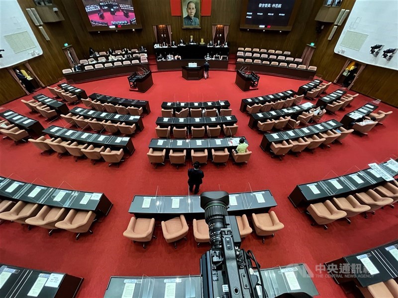 圖為立法院議場。（中央社檔案照片）