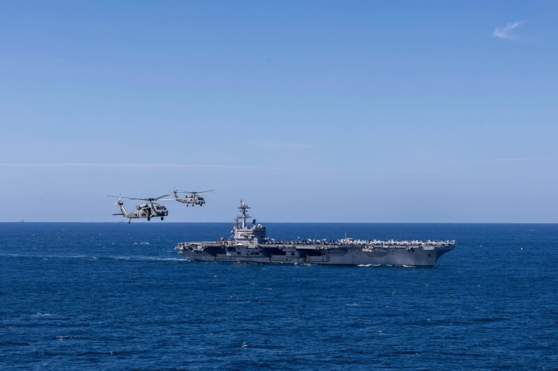 圖為美軍航空母艦喬治布希號。（圖取自facebook.com/USSGeorgeHWBush）