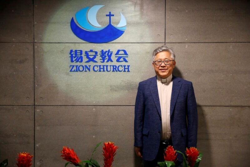 錫安教會牧師金明日2025年遭中國政府關押，圖為2018年拍攝。（路透社）