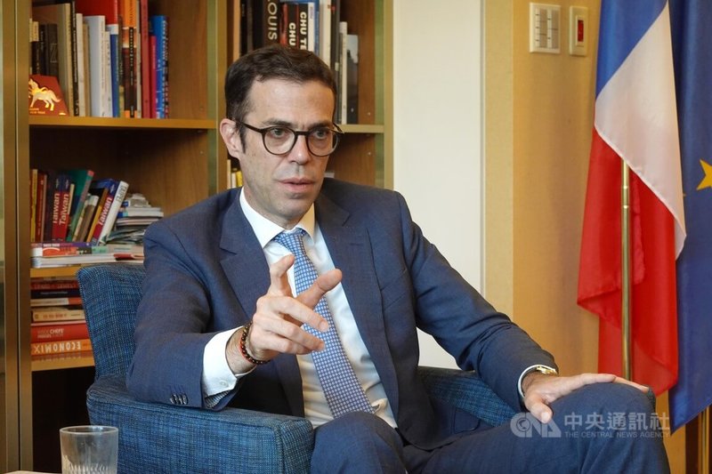 法國在台協會主任龍燁（Franck Paris）（圖）將於16日任滿離台，7日舉行媒體簡報會。中央社記者楊堯茹攝　115年7月7日
