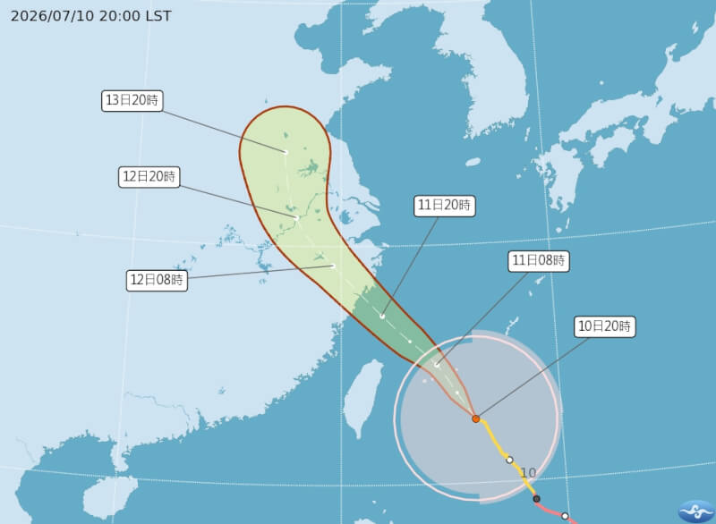 (圖取自中央氣象署網頁cwa.gov.tw)