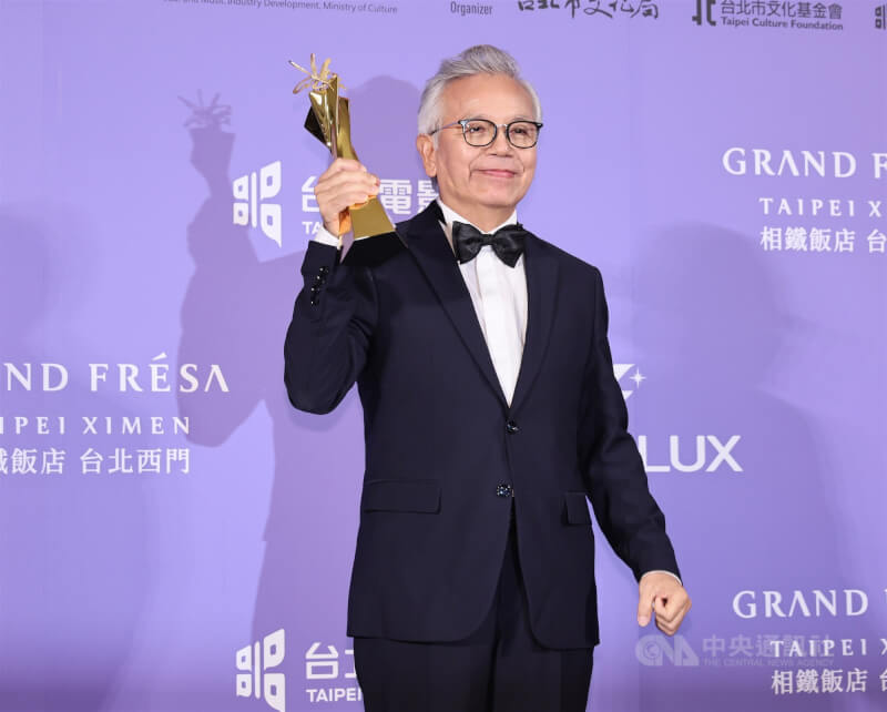 資深港星田啟文以「雙囍」獲得最佳男配角獎。中央社記者張新偉攝 115年7月12日