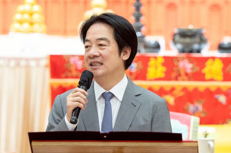 總統賴清德14日參訪佛光山極樂寺，為台灣人民祈福。（總統府提供）中央社記者葉素萍傳真 115年7月14日