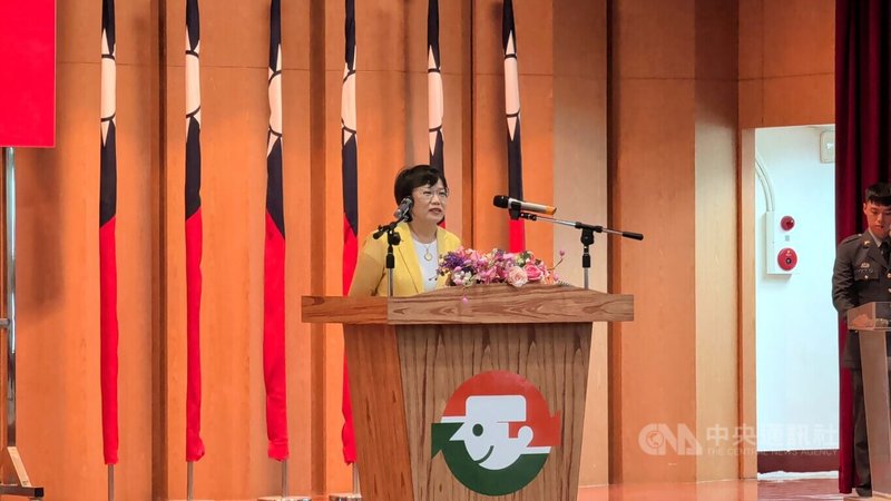 內政部長劉世芳(圖)17日前往成功嶺營區,主持替代役第275梯次基礎訓練結訓典禮,她表示,替代役制度推動多年來,已成為國家公共服務的重要力量。中央社記者蘇木春攝 115年7月17日