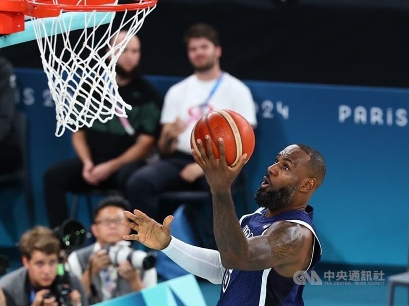 美國NBA球星詹姆斯。（中央社檔案照片）
