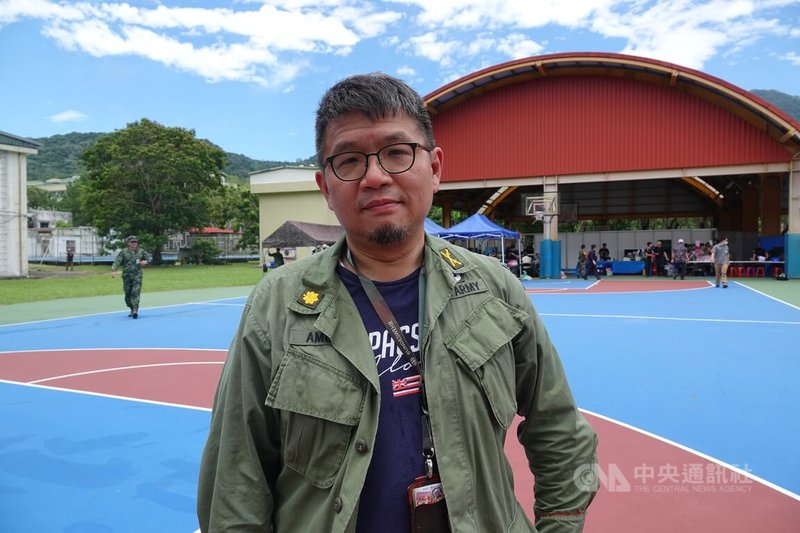 國防院學者許智翔(圖)25日表示,空氣軟槍射擊比賽可增進民眾對相關活動的認知,以及對軍隊的支持。中央社記者吳書緯攝 115年7月25日