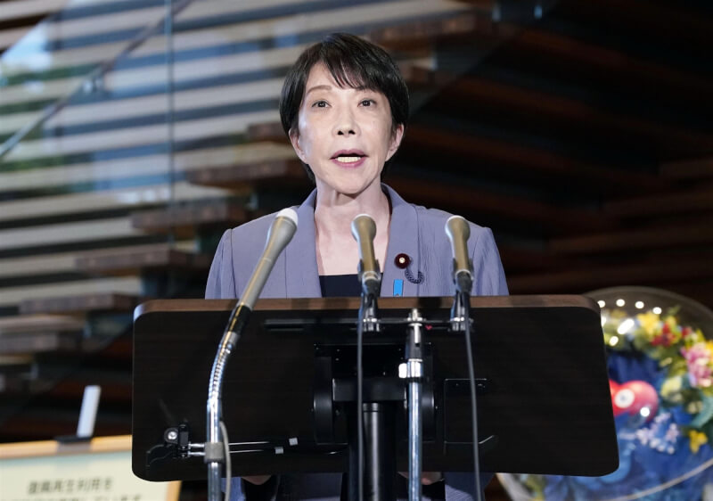 日本熊本縣28日下午發生地震後，首相高市早苗召開記者會，表示已指示相關部會全力投入搜救。（共同社）