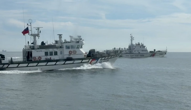 4中國海警船侵擾金門水域　海巡巡防艇併航監控 | 兩岸 | 中央社 CNA