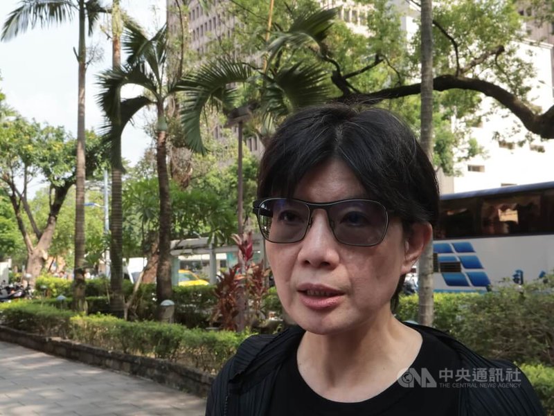 銅鑼灣書店店長林榮基告別禮拜31日在濟南教會舉行，台港經濟文化合作策進會董事長賴秀如於會後受訪。中央社記者李雅雯攝 115年7月31日