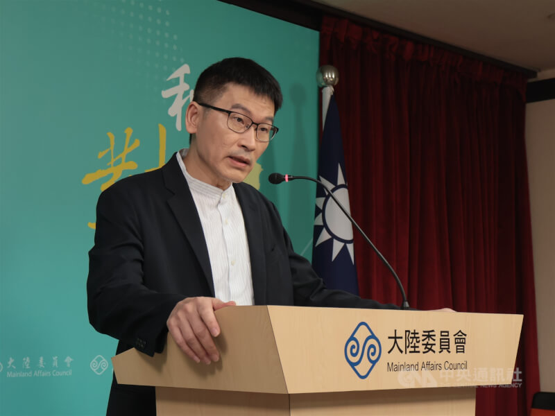 大陸委員會（陸委會）30日下午召開例行記者會，由副主委兼發言人梁文傑主持。中央社記者李雅雯攝　115年7月30日
