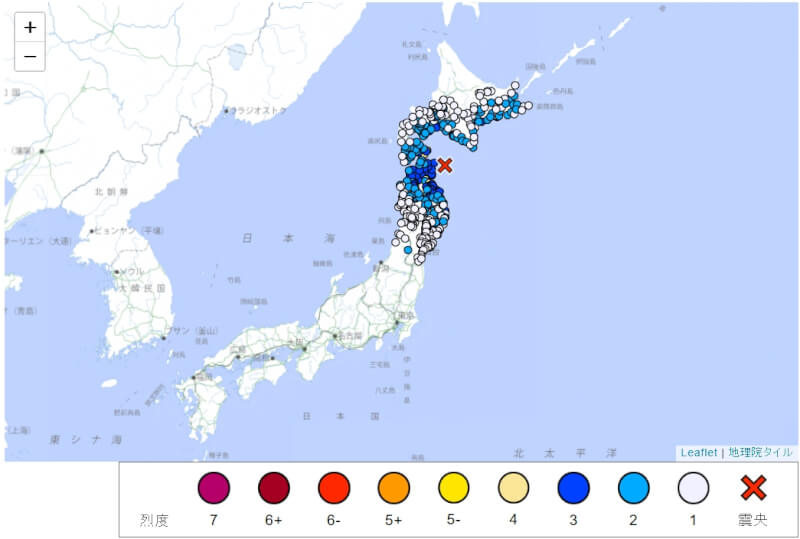 青森規模5.8地震　青森縣、岩手縣部分地區最大震度4 | 國際 | 中央社 CNA