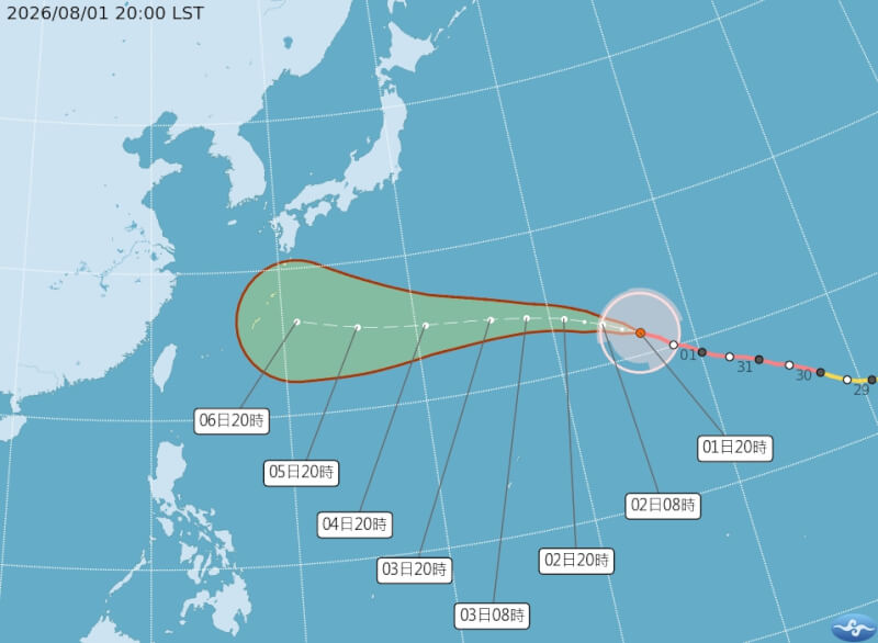 2日午後南部防雷雨　颱風白海豚路徑仍有不確定性 | 生活 | 中央社 CNA