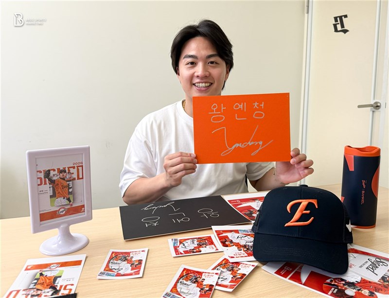 韓職韓華鷹隊左投王彥程（圖）談從第1勝到第10勝一路走來的感想，他表示很開心，也會繼續好好練習、出賽。（悍創提供）