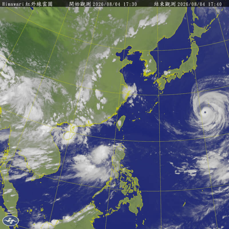 颱風白海豚衛星雲圖(圖取自中央氣象署網頁cwa.gov.tw)