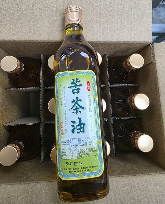 新北市府衛生局8日表示，翰霖貿易有限公司生產的218瓶苦茶油檢驗出苯駢芘超標，經稽查剩餘產品已經下架封存，消費者可以退換貨。（新北市府衛生局提供）中央社記者黃旭昇傳真    115年8月8日