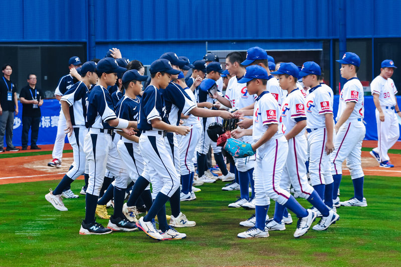 2026亞洲少棒錦標賽台灣隊11日與韓國交手，攸關晉級關係，最終台灣投打發揮，順利以3比1擊敗韓國，預賽2連勝，以分組第1名晉級。（中國棒球協會提供）中央社記者謝靜雯傳真　115年8月11日