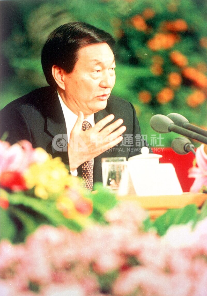 前中國國務院總理朱鎔基（圖）12日辭世，享壽98歲。（中央社檔案照片）