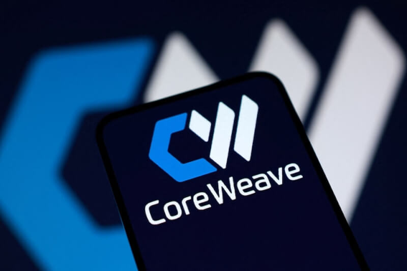 CoreWeave標誌。（路透社）