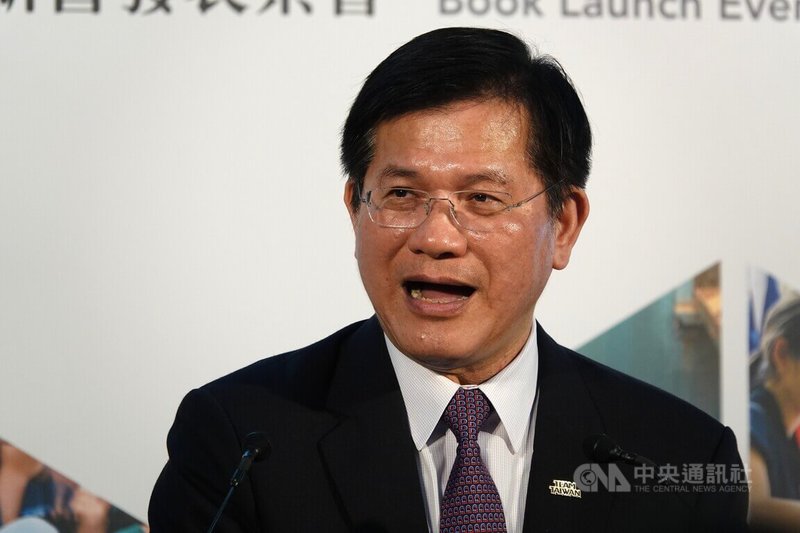 外交部長林佳龍（圖）14日出席國合會新書發表會並致詞。中央社記者吳書緯攝 115年8月14日