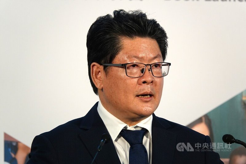 國合會秘書長黃玉霖14日於國合會新書發表茶會致詞表示，國合會持續透過專業、知識、信任與合作做出貢獻。中央社記者吳書緯攝　115年8月14日