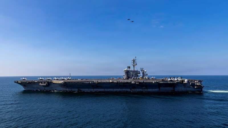 美軍航空母艦林肯號。（美國海軍 via 路透社）