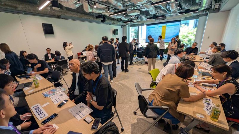 數產署表示，2026年起推動數位平台輸出相關計畫，17日至21日率領騰雲科技、威朋大數據、運籌網通、睿控網安、KKday、FunNow、順立智慧及威許移動等8家業者赴日本。其中，在東京舉辦台日一對一商務媒合交流會，吸引20餘家日本企業參與。（數產署提供）中央社記者趙敏雅傳真　115年8月19日