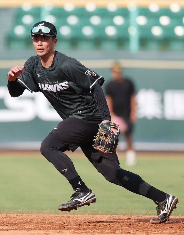 中華職棒台鋼雄鷹隊選秀會加盟的內野手永田颯太郎（圖）日前已在二軍出賽，球團預計21日將他登錄一軍。（台鋼雄鷹隊提供）中央社記者蘇志畬傳真　115年8月20日