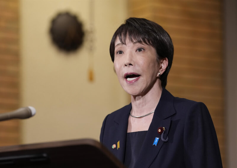 日媒披露，日相高市早苗（圖）計劃在9月中下旬進行內閣改組與自民黨幹部人事調整。（共同社）