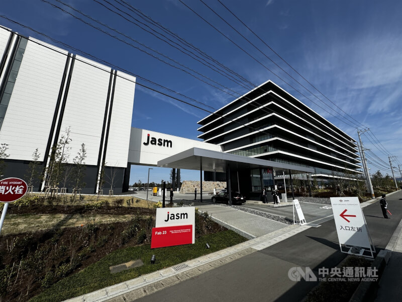 位於熊本縣菊陽町的台積電熊本一廠。（中央社檔案照片）