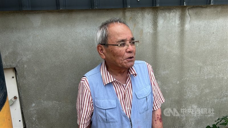 86歲灣生植田勝也在女兒及友人陪伴下，回台灣尋找兒時回憶，但當時建物多已拆除，讓植田勝也留下些許遺憾。中央社記者吳哲豪攝 115年8月22日