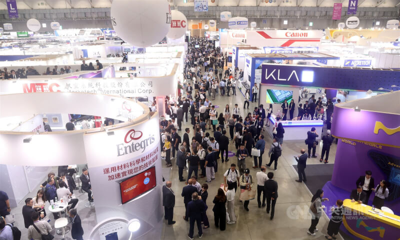 圖為SEMICON Taiwan 2025國際半導體展。（中央社檔案照片）