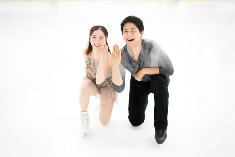 日本花式滑冰黃金組合「璃來龍」三浦璃來（左）、木原龍一（右）宣布訂婚。（圖取自x.com/ryuichi_kihara）