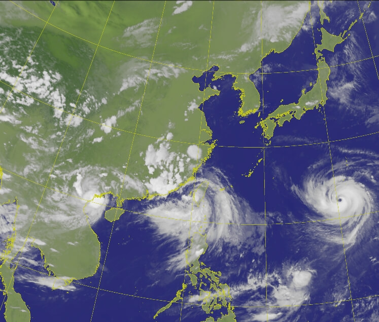 氣象署23日表示，南部及東部須嚴防豪雨以上降雨。（圖取自中央氣象署網頁cwa.gov.tw）