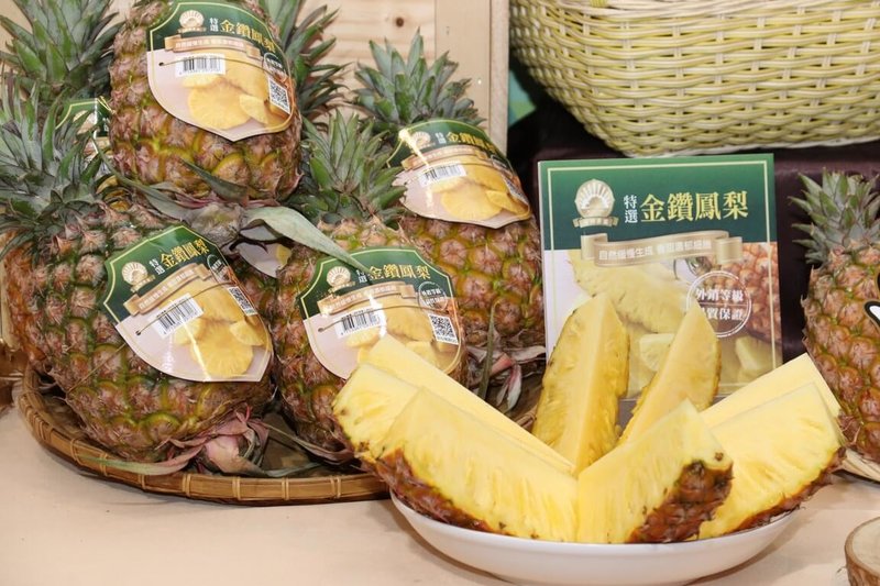 「台農17號」金鑽鳳梨的金黃色果肉細緻，甜而不膩且酸度低，果心還可食用，極受消費市場喜愛，是台灣目前主要栽培品種，約占鳳梨總栽培面積的85%。（農糧署提供）中央社記者汪淑芬傳真  115年8月24日