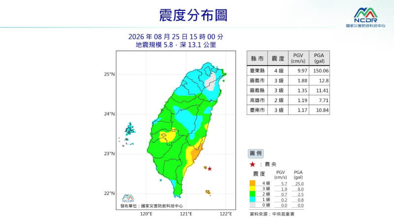 （圖取自國家災害防救科技中心LINE帳號）