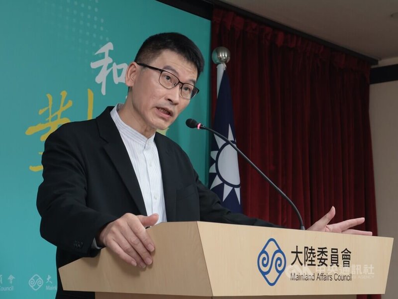 大陸委員會（陸委會）27日下午召開例行記者會，由副主委兼發言人梁文傑主持。中央社記者李雅雯攝　115年8月27日