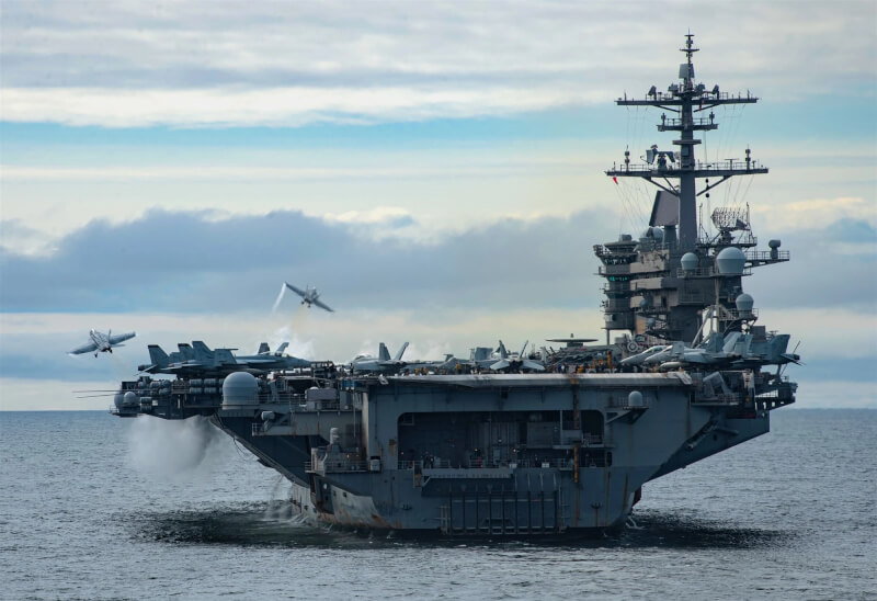 美國航空母艦羅斯福號。（圖取自美國海軍研究協會usni.org）