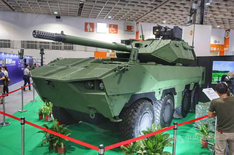圖為105公厘輪型戰砲車D3樣車。（中央社檔案照片）
