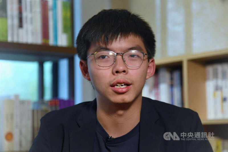前香港眾志秘書長黃之鋒。(中央社檔案照片)