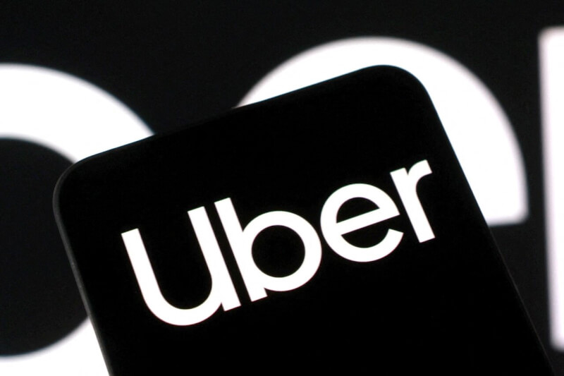 圖為Uber標誌。（路透社）