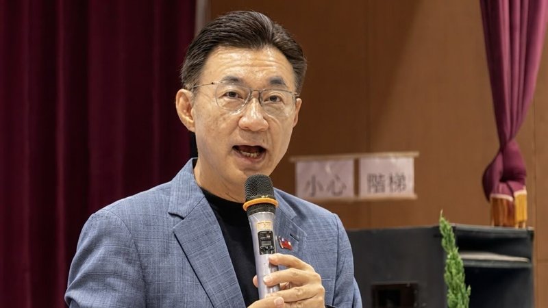 國民黨台中市長參選人江啟臣（圖）7日出席漢翔企業工會會員代表大會，他提出3大主張，「初教機留台灣、實體AI落台中、產業升級帶動加薪」。（江啟臣辦公室提供）中央社記者趙麗妍傳真　115年9月7日