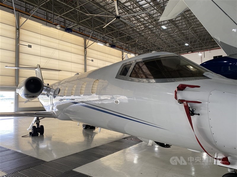 圖為位於新加坡實里達機場的私人飛機，非當事飛機。（中央社檔案照片）