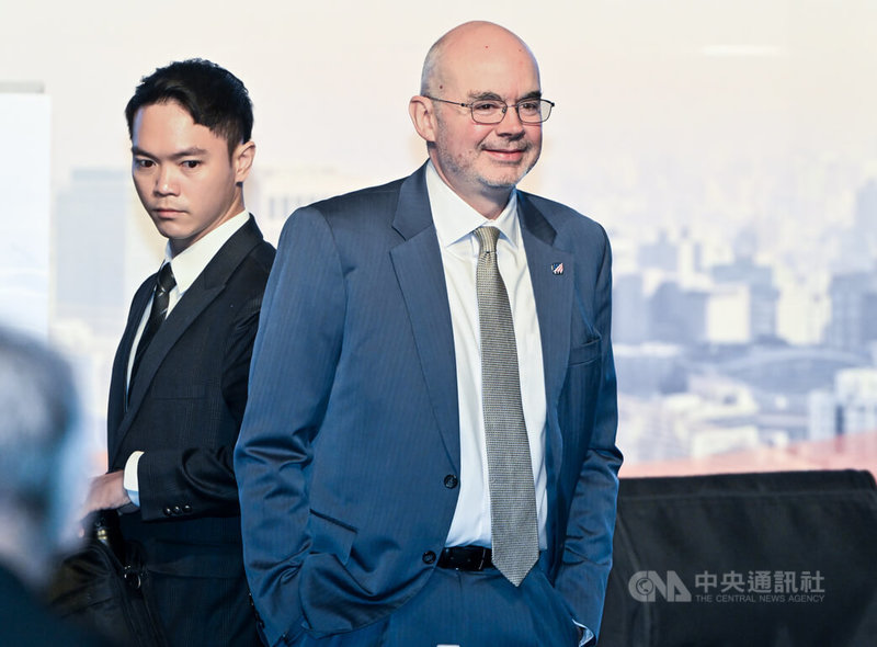 國防安全研究院9日在台北舉行「2026台北安全對話」,美國在台協會(AIT)處長谷立言(Raymond Greene)(前)出席與會。中央社記者謝佳璋攝 115年9月9日