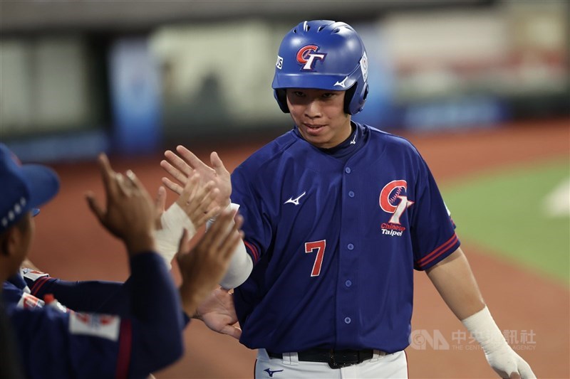 圖為U18亞洲青棒錦標賽台灣隊野手張乙安。（中央社檔案照片）