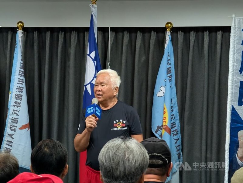 國民黨籍台中市長參選人江啟臣12日成立「海龍蛙兵後援會」，並由前立委、民進黨創黨元老之一的林豐喜（圖）出任後援會顧問團團長。中央社記者蘇木春攝　115年9月12日