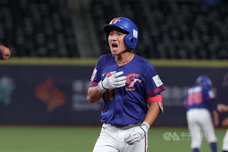 U18亞洲青棒錦標賽台日大戰，台灣打者全永樂全場3打數敲出1支安打，上壘時一度吶喊振奮士氣。中央社記者翁睿坤攝　115年9月12日