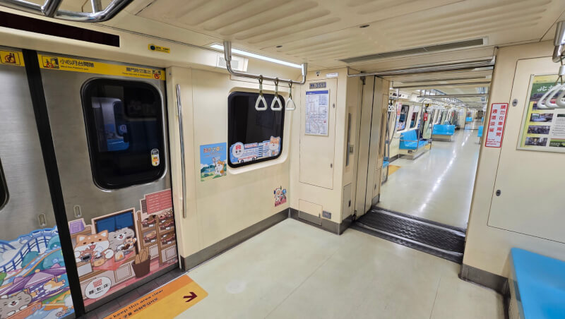 圖為北捷車廂內部。（台北捷運公司提供）
