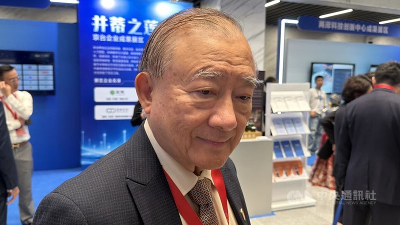 第29屆京台科技論壇19日在北京亦莊舉行，兩岸企業家峰會台灣方面祕書長尹啟銘接受訪問。中央社記者呂佳蓉北京攝 115年9月19日