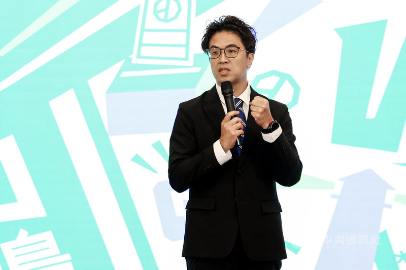 「民主進步黨40創黨暨建黨黨員聯誼餐敘」，29日中午在圓山大飯店舉辦，民進黨台北市長參選人沈伯洋（圖）出席。中央社記者吳家昇攝 115年9月29日