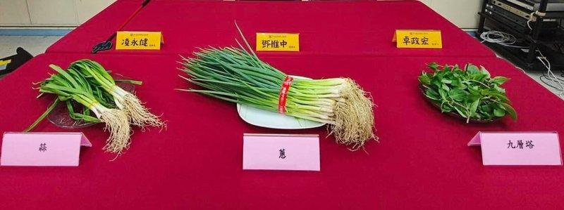 消費者文教基金會29日公布3樣小葉菜類的農藥殘留檢測結果，蒜全部符合規定，不合格率蔥20%，九層塔高達80%。（消基會提供）中央社記者汪淑芬傳真　115年9月29日